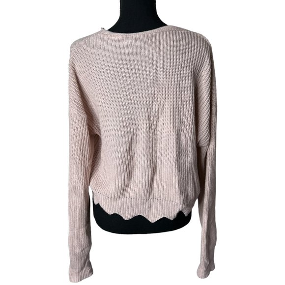 SHEIN‎ Women's Pink Knit Cardigan Sweater Pearl Buttons Sz Small - Picture 3 of 6